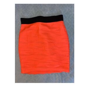 Forever 21 Neon Orange Skirt